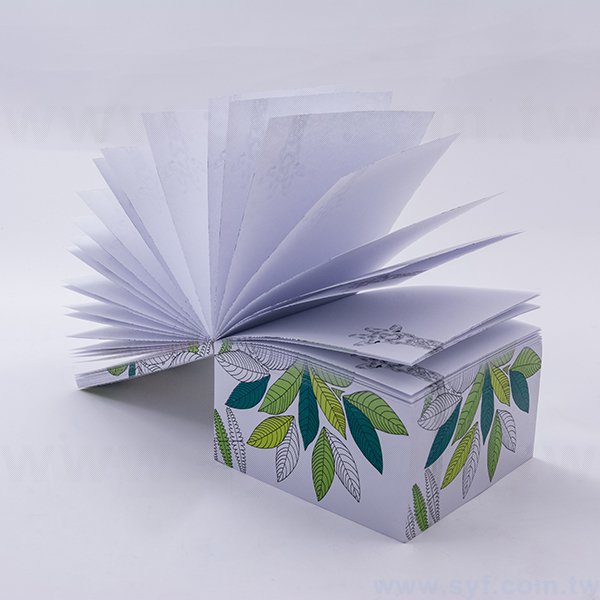 紙磚-方形創意便條紙-四面彩色印刷加封面-禮贈品客製造型便條紙